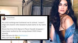 Kriti Sanon left in splits after a fan shares an incident how she has  ruined his life, apologises on a lighter note