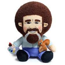 Bob Ross With Peapod The Squirrel Hugme Plush Pre Order Bob Ross Bob Ross Quotes Robots For Kids