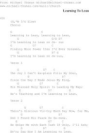 Gospel Songs With Chords Learning To Lean Christian