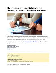 Free and detailed uk companies house search under one roof. The Companies House Status Says My Company Is Active What Does This Mean By Companiesmadesimple Issuu