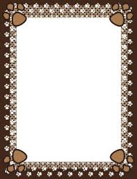 Black And White Paw Print Border Dog Owners Will Enjoy This Printable Brown Border With White And Tan Paw Prints Free To Download And Paw Print Background Dog Cards Handmade Clip Art Freebies