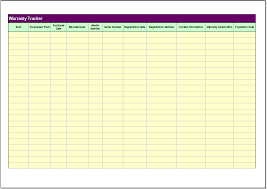 I need a template to track insurance policies: Warranty Tracker Template For Excel Word Excel Templates