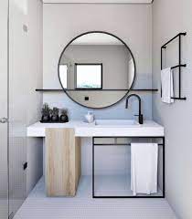 Looking for small bathroom ideas? 26 Best Bathroom Mirror Ideas For A Small Bathroom Viviehome Small Bathroom Mirrors Bathroom Mirror Design Minimalist Bathroom Mirrors