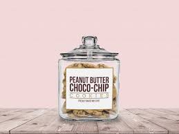 Cookie Jar With Cookies Mockup Choco Chip Cookies Graphics Design Ideas Cookie Jars