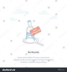 Flat Line Icon Concept Of No Result Not Found Or 404 Web Page Error Cute Man With A Sign No Results Isolated Vector Illustration In Line Icon Icon Vector