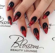 60 Stunning Red Black Nail Designs You Ll Love To Try Other nails feature a gorgeous black rose design in the tips, increasing the impressive design.