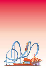 Amusement Park Roller Coaster Poster Pink Gradient Background Material Roller Coaster Abandoned Cities Ghost Towns Amusement Park