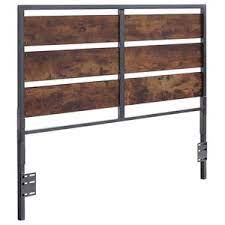 These beautiful photos are from the amazing cynthia simplicity and the beauty of soild wood come together in this headboard to transform a room. In Stock Queen Size Metal And Wood Panel Headboard Industrial Headboards By Walker Edison Houzz