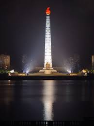 Juche Tower At Night North Korea Cool Countries Countries Of The World