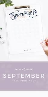 September Printable Calendar Freebie September Calendar Printable Calendar Printables September Calendar