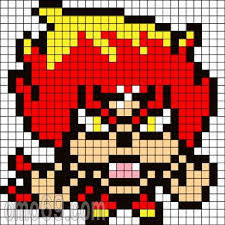 アイロンビーズ図案 メラメライオン A Jpg 411 411ピクセル Perles A Repasser Yokai Watch Pixel Art
