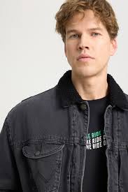 Regular Fit Normal Kesim Tam Fermuarlı Sherpa Jean Kot Ceket W4727029P