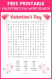 This teaching resource is a fun and easy activity that will keep students happy and save teachers time. Valentine S Word Search Free Printable Worksheet