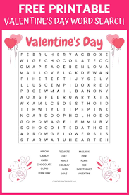 Maybe you would like to learn more about one of these? Valentine S Word Search Free Printable Worksheet
