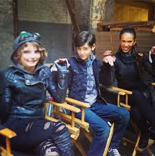 Camren Bicondova David Mazouz Lesley Ann Brandt On The Set Of Gotham Gotham Cast Gotham Tv Gotham Batman