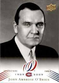 2008-09 Upper Deck Montreal Canadiens Centennial Set John Ambrose O'Brien