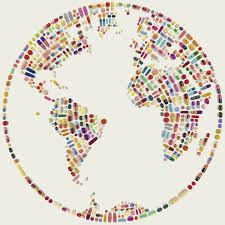 World Map Made Of Pills Christmas Artwork Map Art World Map