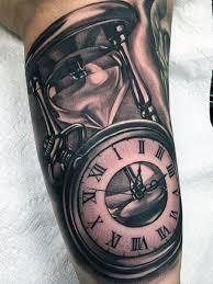 Full sleeve realistic temporary tattoo, angel, sun ray, clock, compass, stars, roses, black ink, arm, sticker transfer, men, women, kids delusiontattoos 4.5 out. 20 Best Clock Tattoos For Men In 2021 The Trend Spotter