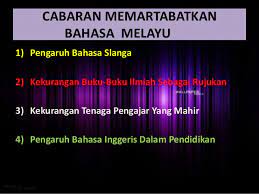 Bahasa melayu sejak lebih daripada satu alaf telah memiliki martabat sebagai bahasa besar. Peranan Mahasiswa Dlm Memartabatkan Bm