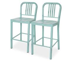 Glitzhome Vintage Mint Green Metal Counter Chairs 2 Pack Big Lots Metal Counter Stools Turquoise Bar Stools Counter Chairs