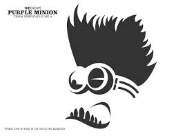 Sheknows Halloween Stencils Purple Minions Minion Pumpkin Stencil