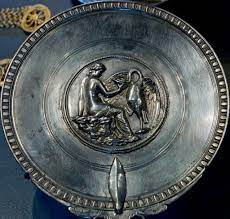 Roman Silver Leda mirror from the Boscoreale treasure