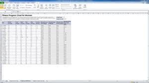 Fitness Progress Chart For Women Fitness Template For Women
