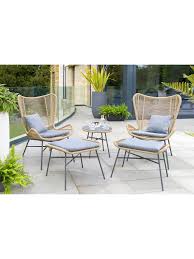 Kettler Lyon 2 Seater Garden Lounging Side Table Chairs Set Natural In 2020 Table And Chairs Chair Set Glass Top Side Table
