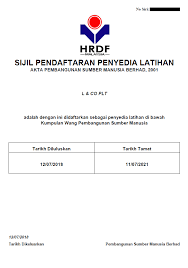 Ali qassem, phd, gsf, astd, maps, shrm, psmb, dcict. Hrdf Approved Training Provider L Co Accountants Facebook