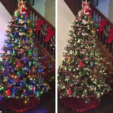 If you have google home or amazon alexa, connect your twinkly lights to control them via voice commands. Color Changing Christmas Trees Alternate Between White Or Colored Lights