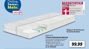 Hochwertige matratzen gunstig bestellen lidl de matratze taschenfederkernmatratze kaltschaummatratze. Meradiso 7 Zonen Kaltschaum Matratze Angebot Bei Lidl