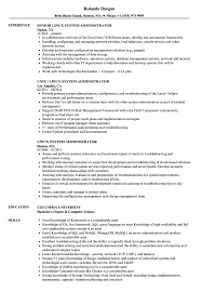 linux system administrator resume