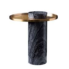 Pedestal end table it is an end table that has got an espresso finish, round top and classic design. Pillar Side Table Black Gold Side Table Black Side Table Black And Gold Marble