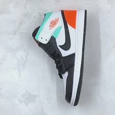 Jordan 1 Mid White Black Gym Red Gs Pin On Jordan