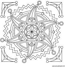 coloriage mandala ligne coloriages imprimer etoile a colorier sam le pompier
