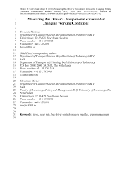 The app retrieves and manipulates this additionally, javascript and jquery is used to change the html of the site, push data to the database and listen for new data that has been. Pdf Measuring Bus Drivers Occupational Stress Under Changing Working Conditions