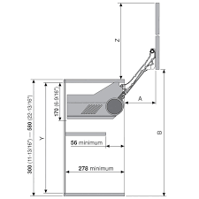 Fittings and complementary material furniture hinges and lift fittings lifting fittings top aventos aventos hk top blum 22k2700 aventos hk the opening angle limiter is already integrated in the aventos hk top. Blum 20l2700 N5 Aventos Hl Lift Mechanism For Door Weight 10lbs 7oz To 19lbs 3oz