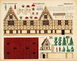 House Of The Middle Age No 60 Faciles Easy Reprint Of An Original Antique Grandes Constructions From Pelleri Paper Models Paper House Template Paper Houses