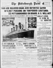sinking of the rms lusitania topics