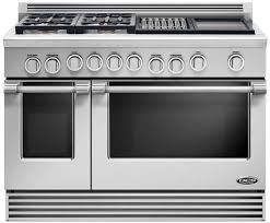 You cant put 2 of these together without creating quite a gap. Dcs Rdv484ggn 48 Inch Pro Style Slide In Dual Fuel Range With 4 Sealed Burners 6 7 Cu Ft Self Cleaning Oven 5 Adjustable Extension Telescopic Racking System 18 000 Btu Griddle And 12 000 Btu Grill Stainless