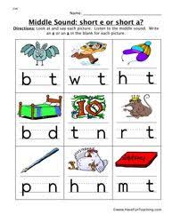 Middle Sounds A Or O Worksheet Middle Sounds Middle Sounds Kindergarten Middle Sounds Worksheet
