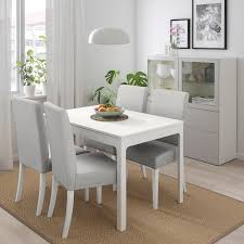 Ekedalen Henriksdal Table And 4 Chairs White Orrsta Light Gray Ikea White Dining Table Dining Room Makeover Table And Chairs
