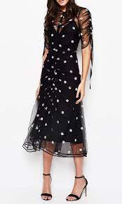 Alice Mccall Alice Mccall The Garden Party Dress Black Daisy - Alice Mccall Dresses Black Short Dress Garden Party Dress