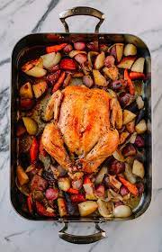 Baked Whole Chicken W Vegetables One Pan Meal The Woks Of Life Recipe Whole Baked Chicken Roast Chicken Recipes Best Whole Chicken Recipe