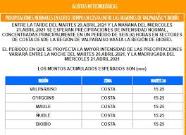 Previsión meteorológica detallada para mañana en valparaíso por hora >>. Lluvias Intensas En Pocas Horas Emiten Alerta Meteorologica Para La Costa Central