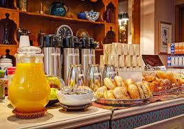 Complimentary Continental Breakfast In Rick S Cafe At The Casablancahoteltimessquare Hotel Breakfast Homemade Brunch Continental Breakfast