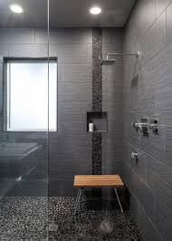 Check spelling or type a new query. 15 Beautiful Bathroom Ideas Bathroom Remodel Shower Master Bathroom Shower Dark Tile Shower