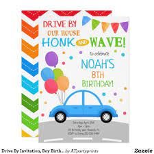 5 out of 5 stars. Drive By Invitation Boy Birthday Parade Invites Zazzle Com In 2021 Birthday Invitations Kids Drive By Invitation Birthday Parade