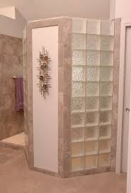 Bathrooms are small and typical of the 1930's. Small Bathroom Doorless Glass Block Shower Novocom Top