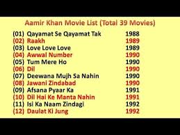 Aamir Khan Movies List Youtube